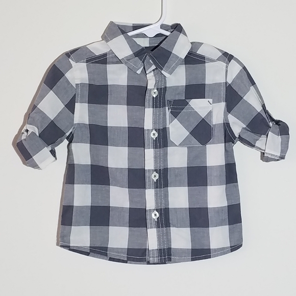 NWT Cherokee Button Down Checkered Shirt 12m - Picture 3 of 6